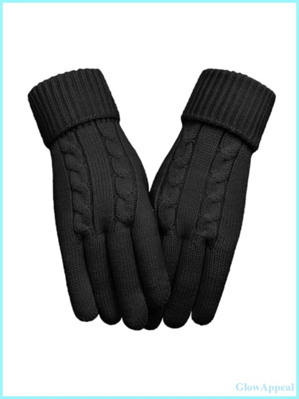 Women's Touchscreen Knit Gloves Warm Fleece Lined Winter Gloves
